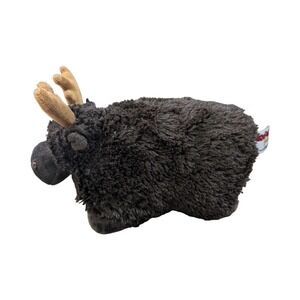 Pillow Pets Pee-Wee Moose Plush 2010 Brown Stuffed Animal